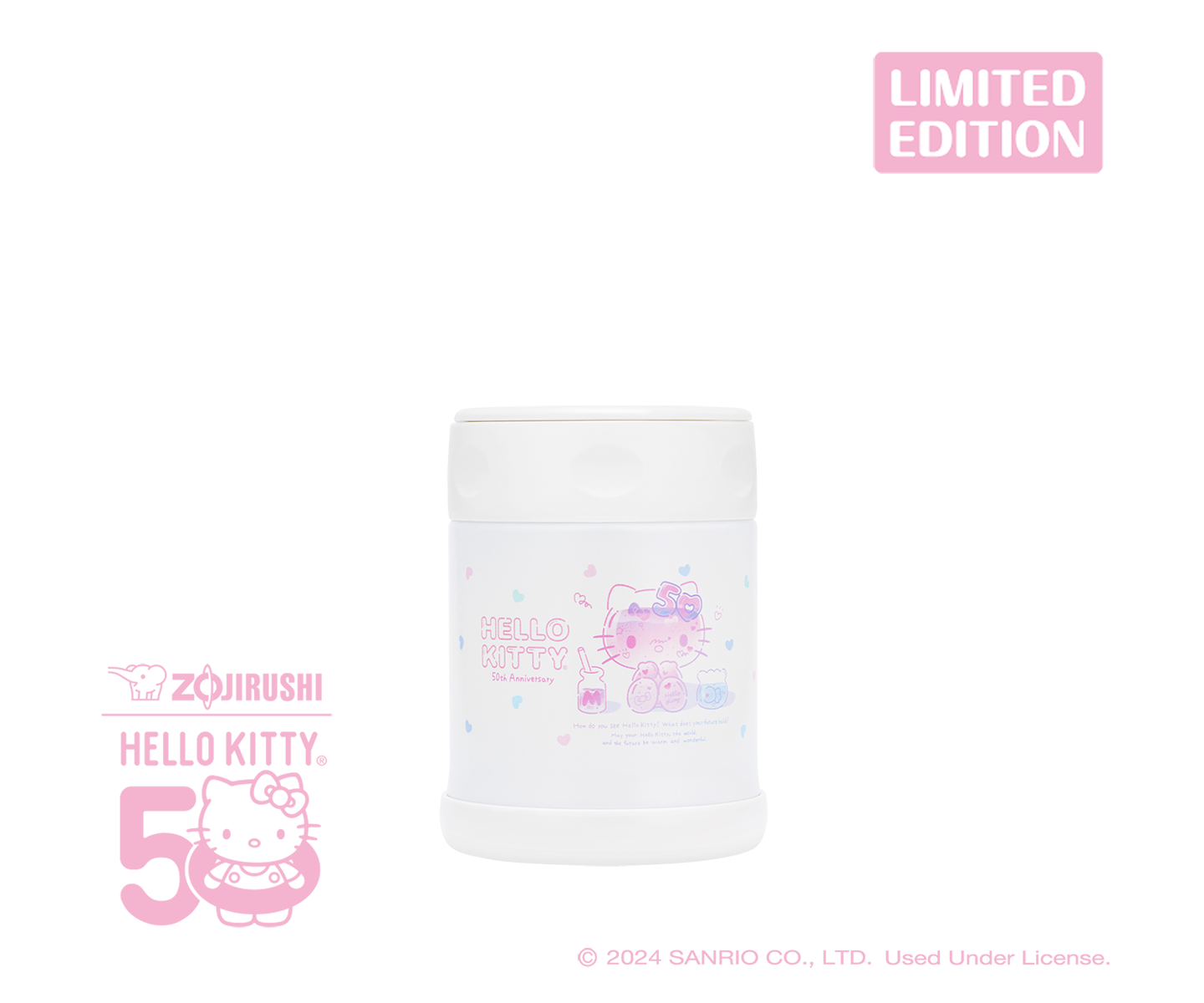 HELLO KITTY 50th Anniversary Stainless Steel Food Jar SW-EAE35KT